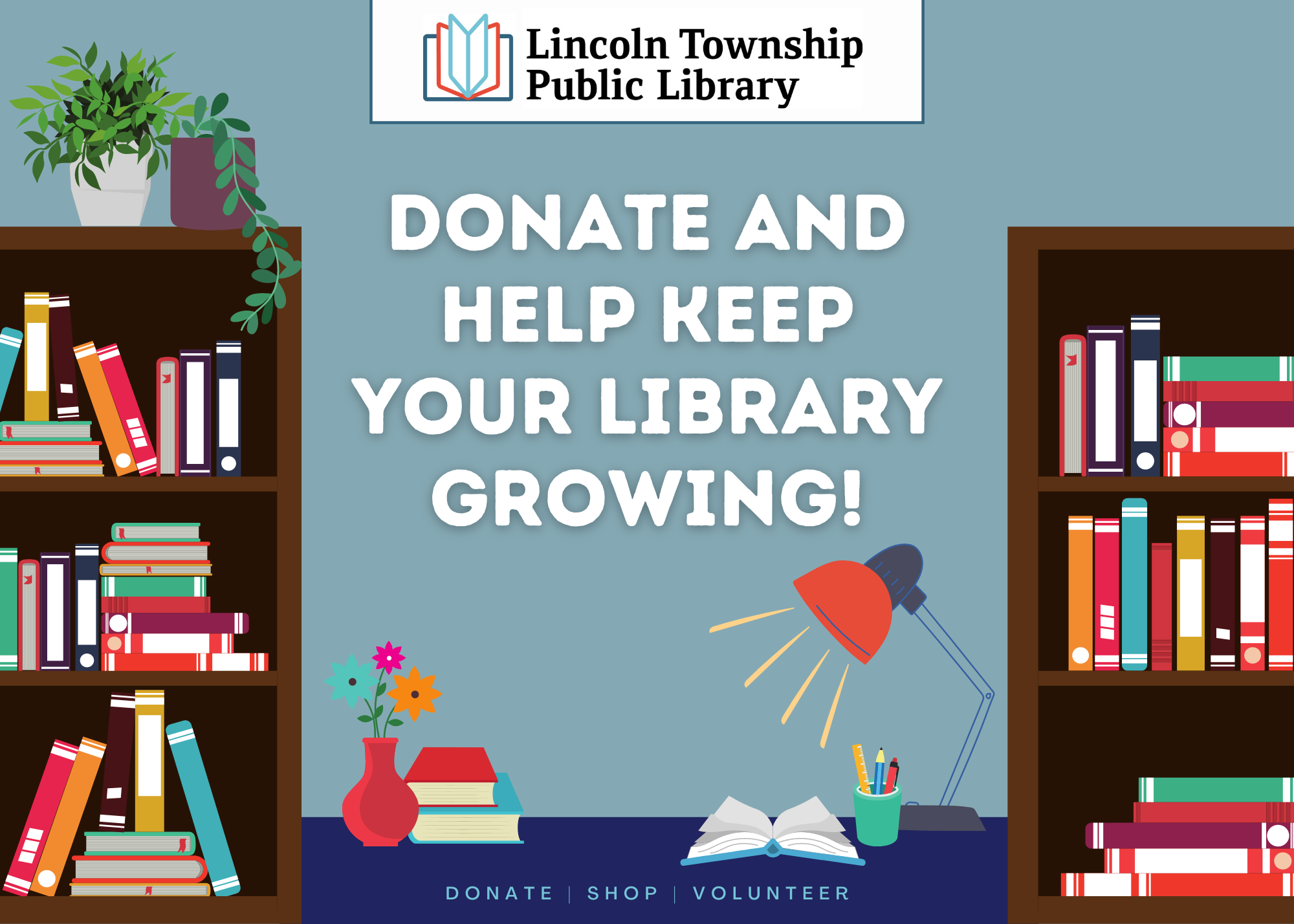 Lincoln Township Public Library Donate graphic
