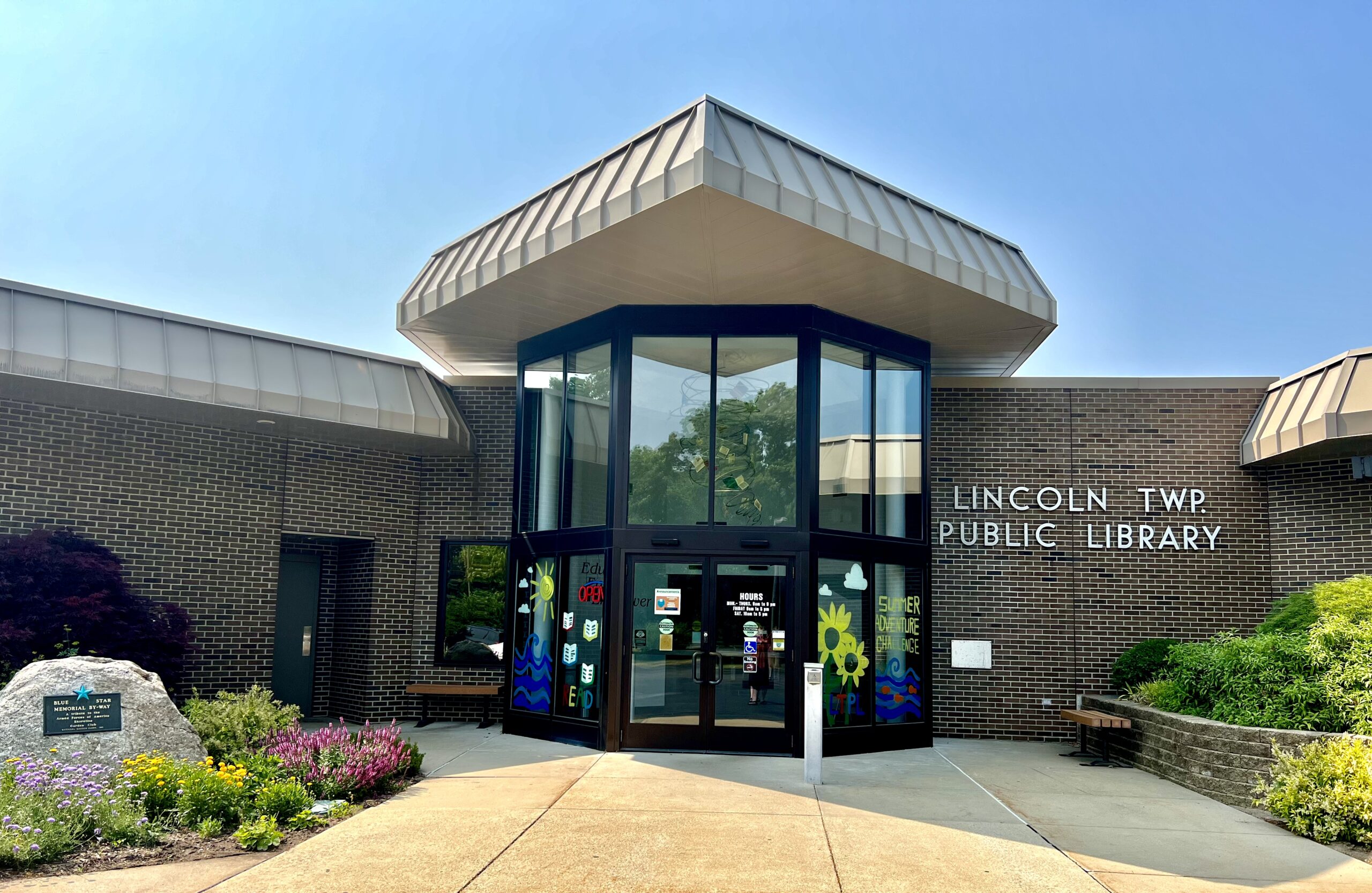 Front of Lincoln Township Public Library