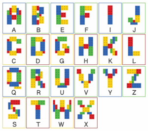 letters made out of legos